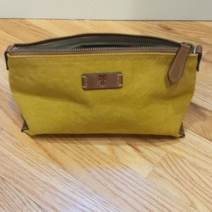 Frye Mustard Yellow Zip Pouch NWT